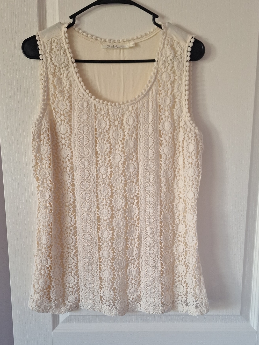 Solitaire Ivory Crochet Lace Camisole